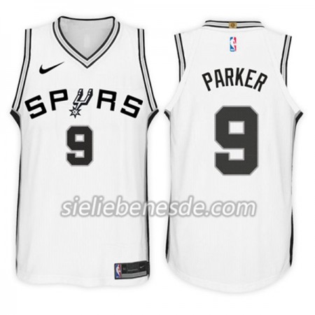 Herren NBA San Antonio Spurs Trikot Tony Parker 9 Nike 2017-18 Weiß Swingman